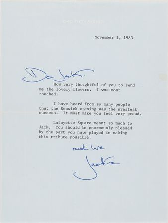 Lot #23 Jacqueline Kennedy Autograph Letter Signed as First Lady, Imagining the JFK Library in Early 1963: 