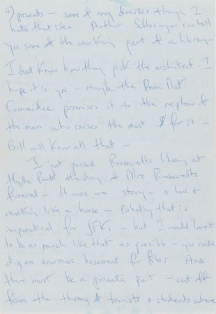 Lot #23 Jacqueline Kennedy Autograph Letter Signed as First Lady, Imagining the JFK Library in Early 1963: 