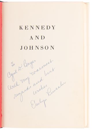 Lot #151 John F. Kennedy: Evelyn Lincoln (2) Signed Books - Image 2
