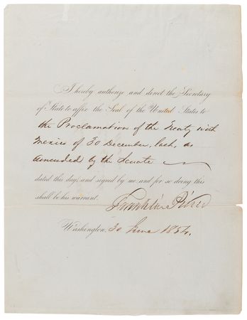Lot #170 President Franklin Pierce Signed