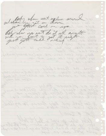 Lot #673 Rick James Original Handwritten Song Lyrics for 'Call Me Up' - Image 2