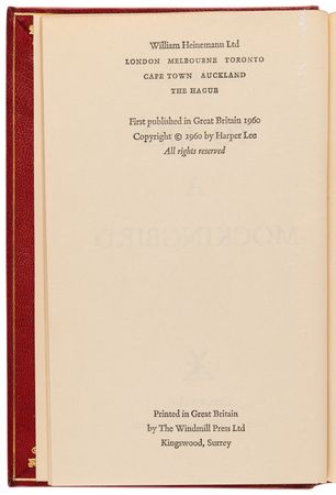 Lot #642 Harper Lee: First UK Edition of To Kill a Mockingbird, with Typed Letter Signed by Gregory Peck - Image 4