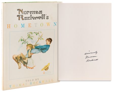Lot #589 Norman Rockwell Signed Book - Norman