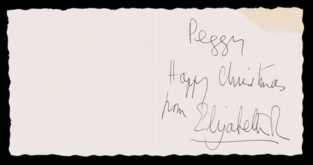Lot #401 Queen Elizabeth II Signed Christmas Gift