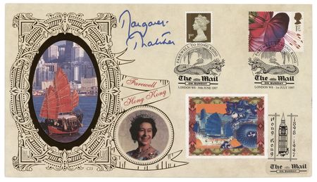 Lot #425 Margaret Thatcher Signed Commemorative Cover - Image 1
