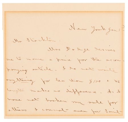 Lot #604 Louisa May Alcott Autograph Letter Signed: 