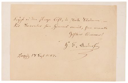 Lot #607 Hans Christian Andersen Autograph