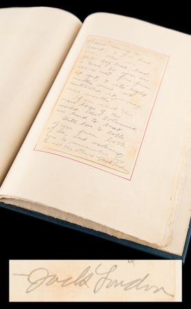 Lot #619 Jack London Autograph Letter Signed on the Economics of Authorship, Counting His Words: 