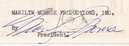 Lot #819 Marilyn Monroe Signed Check - Image 2