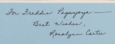 Lot #77 Rosalyn Carter Signed Photograph - Image 2