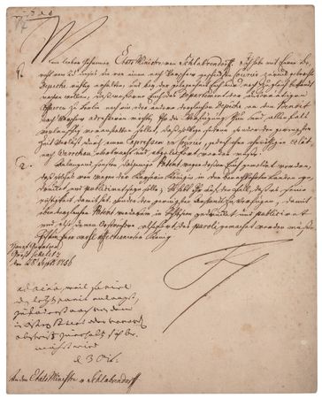 Lot #335 Frederick the Great Letter Signed