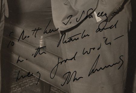 Lot #39 John F. Kennedy Signed Photograph as a Massachusetts Senator - Presented to the President of the Worcester Brewing Company - Image 2