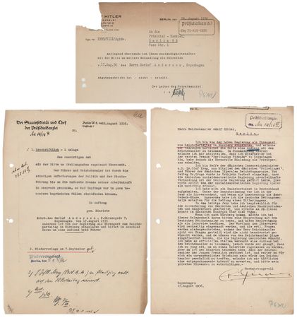 Lot #46 John F. Kennedy: Inga Arvad Letter and Document Collection - The Nazi Party Investigates Her Claimed Meetings with Hitler - Image 3