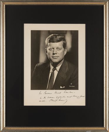 Lot #31 John F. Kennedy Signed Photograph by Fabian Bachrach - Presented to the Arkansas Governor Behind the 1957 Little Rock Crisis - Image 1