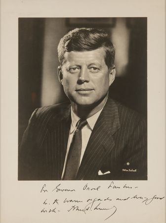 Lot #31 John F. Kennedy Signed Photograph by Fabian Bachrach - Presented to the Arkansas Governor Behind the 1957 Little Rock Crisis - Image 2