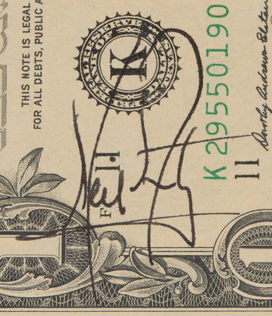 Lot #505 Apollo 11 Crew-Signed $1 Dollar Bill - Image 3