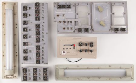 Lot #913 Spaceman Screen-Used Prop Panels (4) and Light Fixtures (2) - Image 1