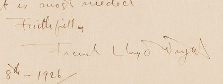 Lot #577 Frank Lloyd Wright Handwritten Statement of Apology to the People of Spring Green, Wisconsin (June 1926) - Image 8