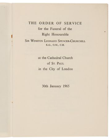 Lot #327 Winston Churchill Funeral Program - Image 2