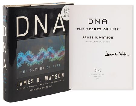Lot #332 DNA: James D. Watson Signed Book - DNA: