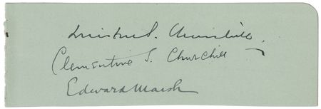 Lot #328 Winston and Clementine Churchill