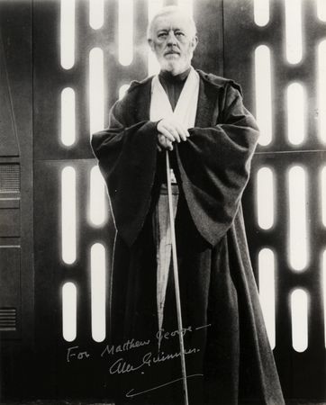 Lot #916 Star Wars: Alec Guinness Signed