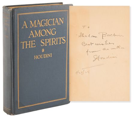 Lot #808 Harry Houdini Signed Book - A Magician