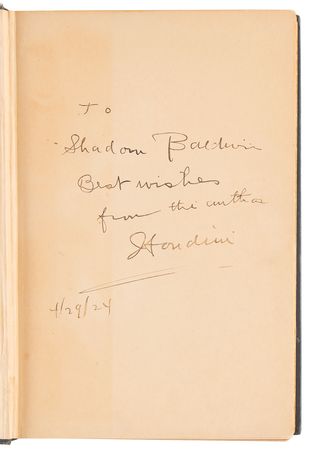 Lot #808 Harry Houdini Signed Book - A Magician Among the Spirits, Presented to a Magic Pioneer's Daughter - Image 4