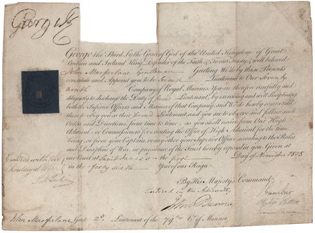 Lot #367 King George III Document Signed