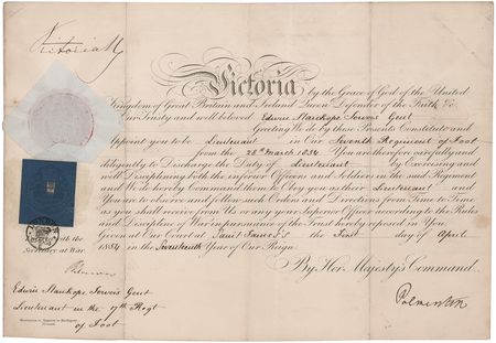 Lot #406 Queen Victoria Document Signed