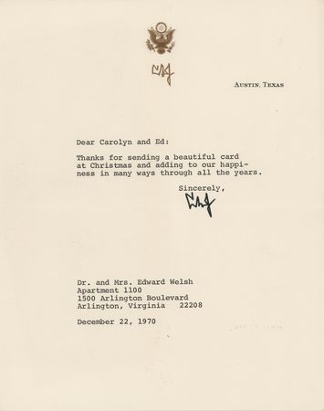 Lot #51 Lyndon B. Johnson (13) Typed Letters Signed to the Executive Secretary of the National Aeronautics and Space Council: 