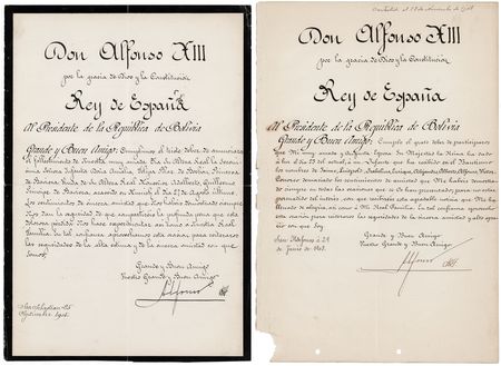 Lot #364 King Alfonso XIII (2) Letters Signed