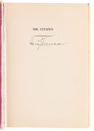 Lot #191 Harry S. Truman Signed Book - Mr. Citizen - Image 4