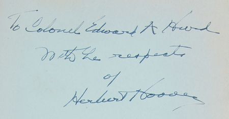 Lot #108 Herbert Hoover Signed Book - The Memoirs of Herbert Hoover: Years of Adventure - Image 2