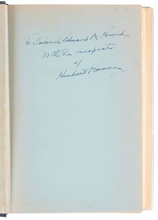 Lot #108 Herbert Hoover Signed Book - The Memoirs of Herbert Hoover: Years of Adventure - Image 4
