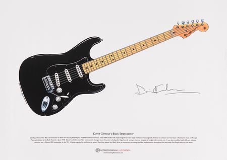 Lot #777 Pink Floyd: David Gilmour Signed Print