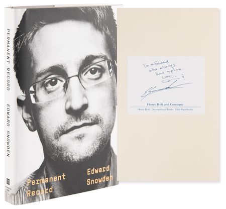 Lot #420 Edward Snowden Signed Book - Image 1