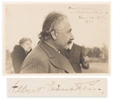 Lot #277 Albert Einstein Signed Photograph: 