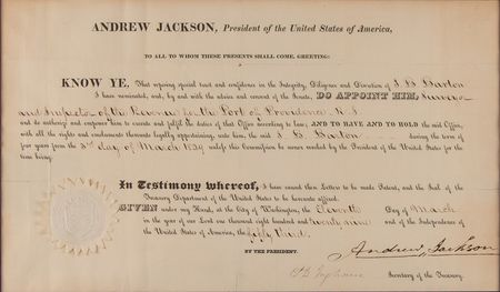 Lot #112 Andrew Jackson Document Signed as President - Image 2