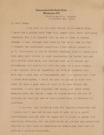 Lot #187 William H. Taft Typed Letter Signed - Image 2