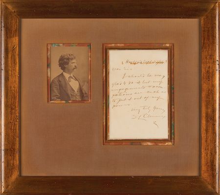 Lot #610 Samuel L. Clemens Autograph Letter Signed