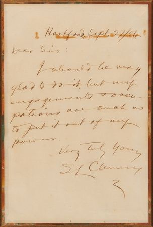 Lot #610 Samuel L. Clemens Autograph Letter Signed - Image 2