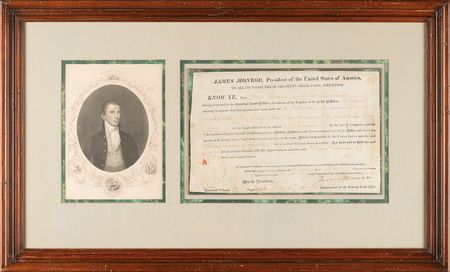 Lot #161 James Monroe Document Signed as President - Image 1