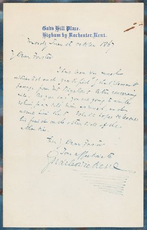 Lot #611 Charles Dickens Autograph Letter Signed to His Biographer - Image 2