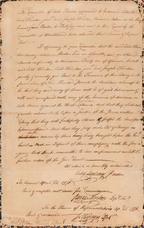 Lot #487 Revolutionary War: Massachusetts General Court Document on the Examination of Enemy Prisoners (April 24, 1776) - Image 2