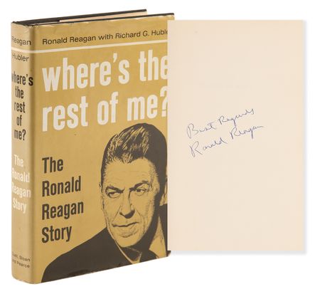 Lot #174 Ronald Reagan Signed Book - Where's the Rest of Me? - Image 1