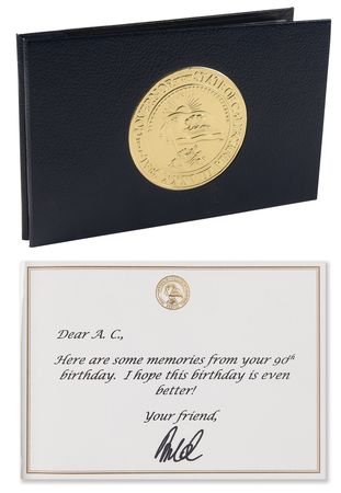 Lot #911 Arnold Schwarzenegger Signed Photograph Album - Presented to Film Producer A. C. Lyles - Image 1