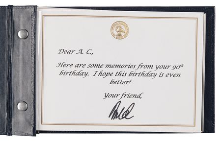 Lot #911 Arnold Schwarzenegger Signed Photograph Album - Presented to Film Producer A. C. Lyles - Image 2