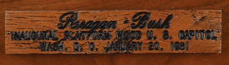 Lot #171 Presidential Inaugural Platform Fragments (4) - Carter, Reagan, Bush, and Clinton - Image 3