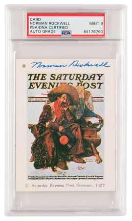 Lot #590 Norman Rockwell Signed Print - PSA MINT 9